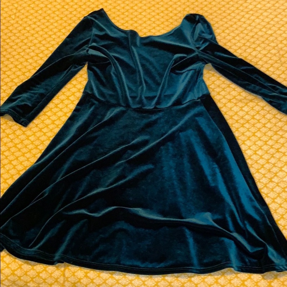 Velvet green dress, gently worn